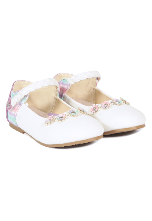 Mae Girl White Ballet flats-white $36