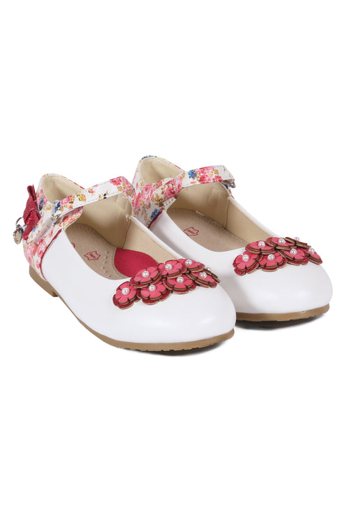 Margaret Girl Print Ballet Flats Limonada-pint $14