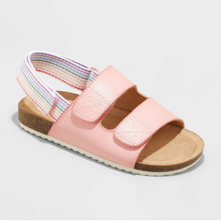 Toddler Girls' Amoura Rainbow Footbed Sandals -Pink